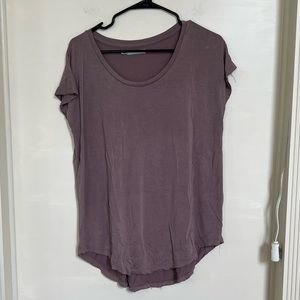 Purple/grey short sleeve tee